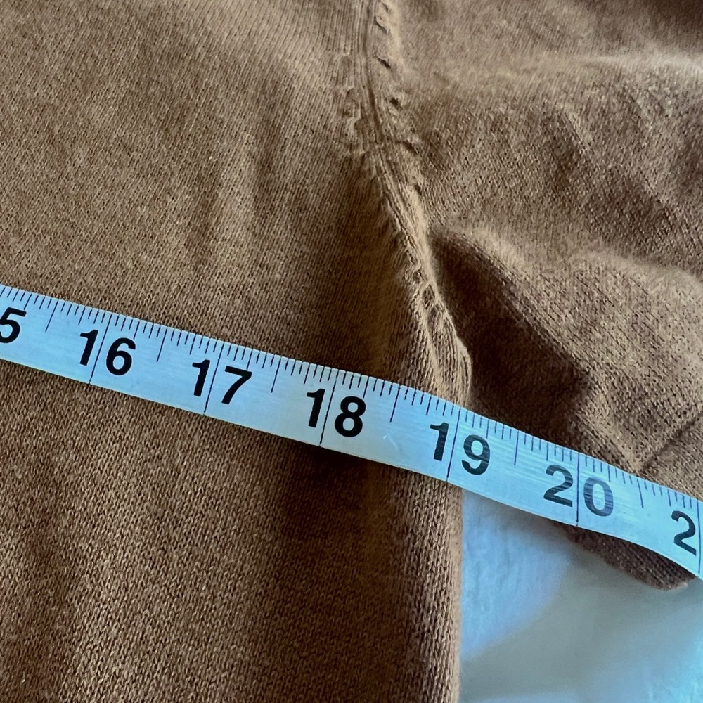 Knit polo by Paul James UK (caramel color) 100% cotton silky soft - Picture 7 of 13